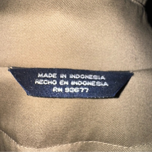 STAFFORD Men's All Weather Trench Coat REGULAR 46 Taupe Zip Out Liner Button Up - Picture 11 of 14